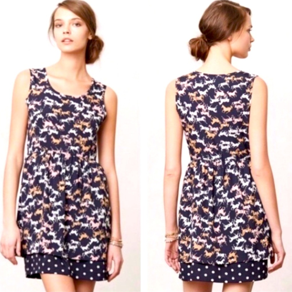 Anthropologie Porridge Petaluma HorsePrint
PolkaDot Dress L